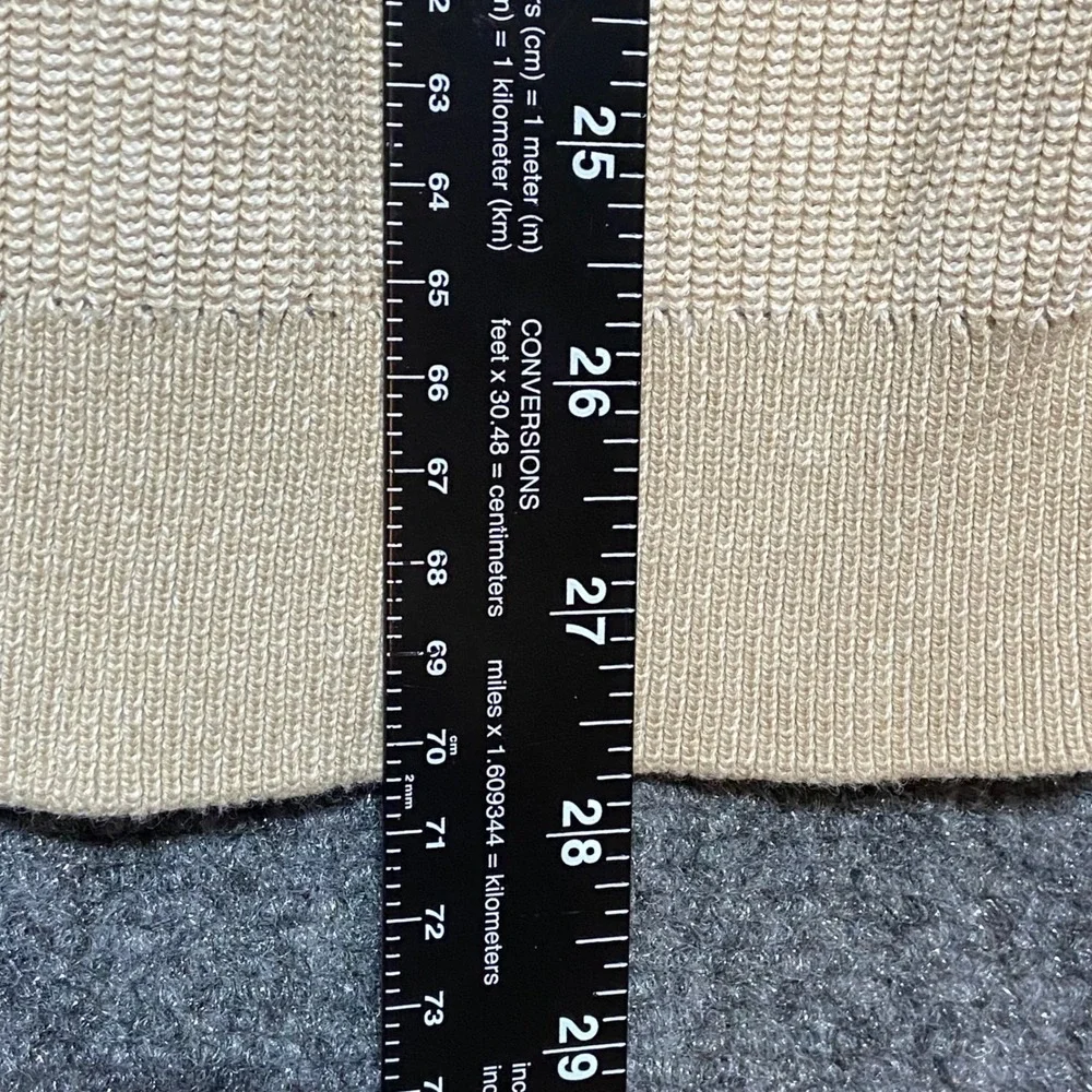 Park Slope New York Mens XL‎ Cotton Ribbed Crew Neck Sweater Tan Beige RN122675